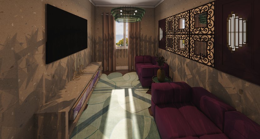 Eclectic living room