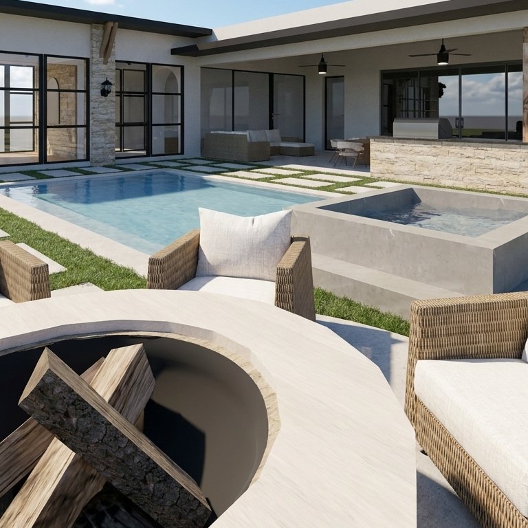 Modern outdoor space