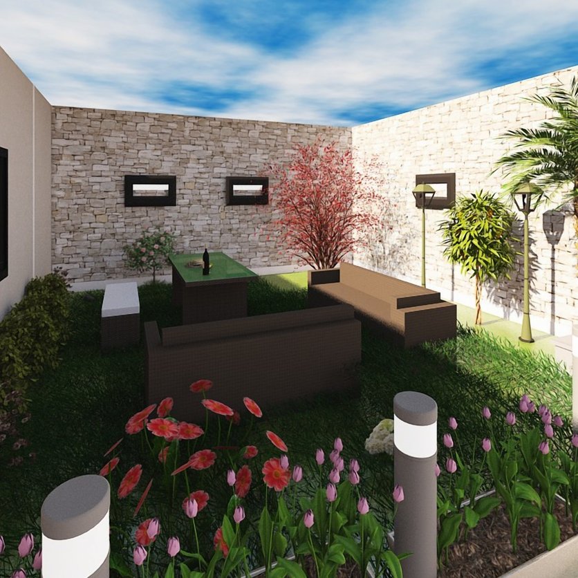 espace extérieur : style Moderne