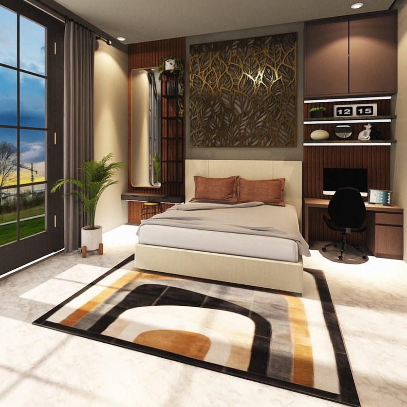 Mid-century bedroom