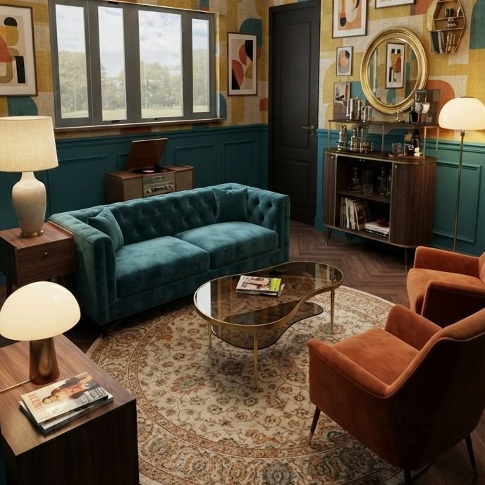 Retro bedroom