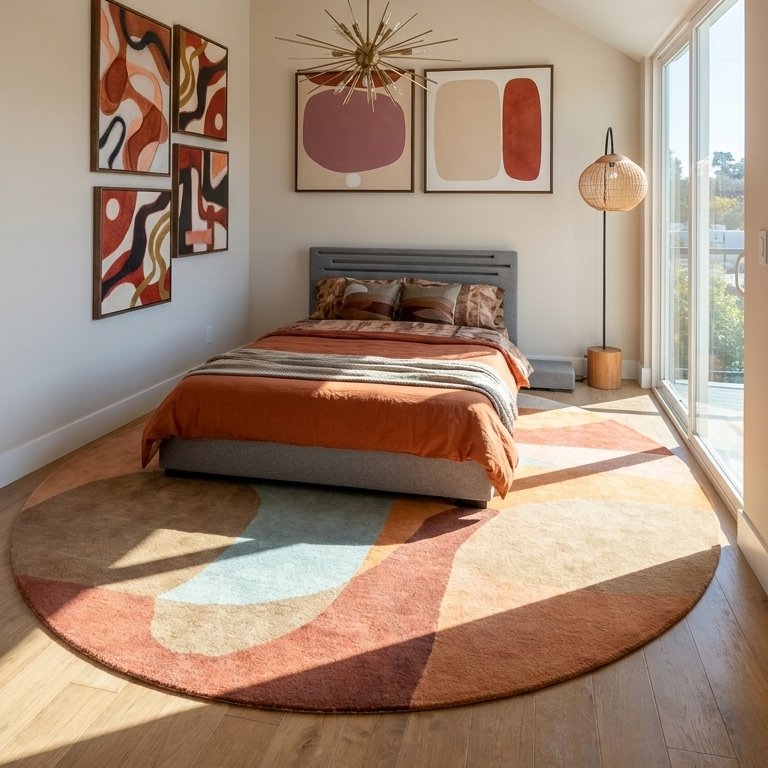 camera da letto in stile Mid-century