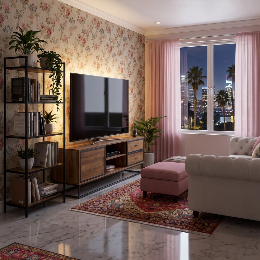 Eclectic living room