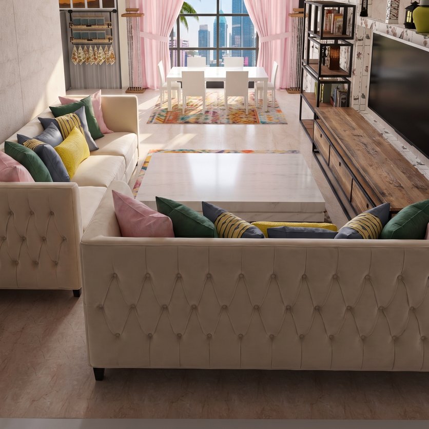 Eclectic living room
