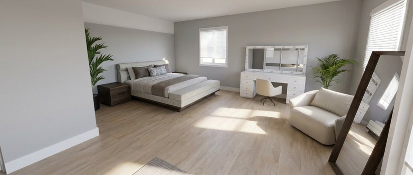 camera da letto in stile Mid-century
