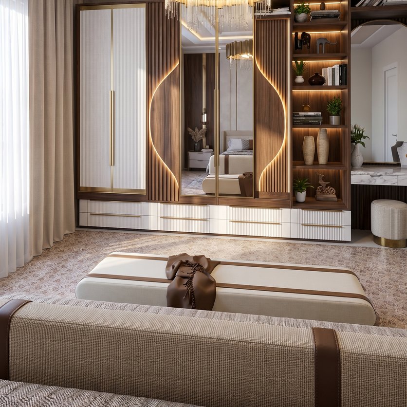 dormitorio estilo Mid-century