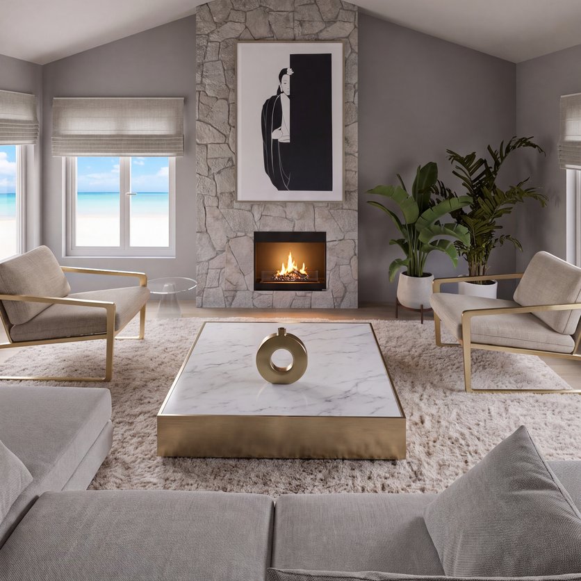 Mid-century living room