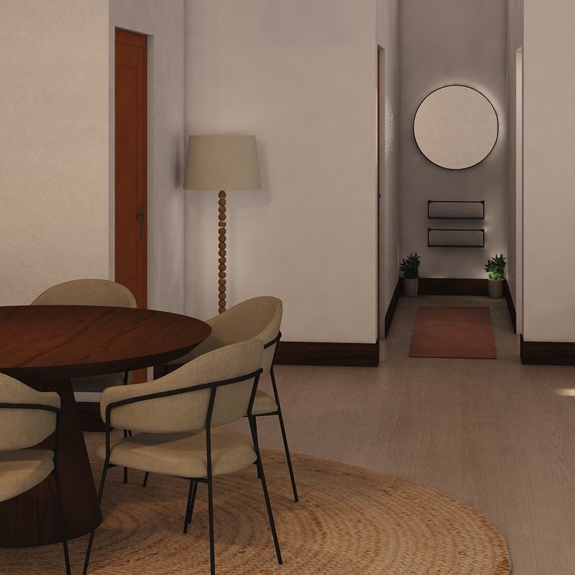 sala da pranzo in stile Mid-century