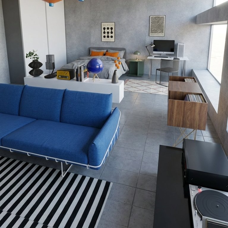 Mid-century bedroom