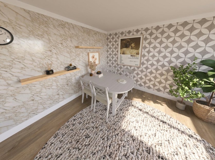 sala da pranzo in stile Mid-century