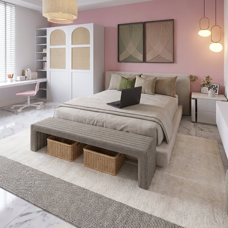 dormitorio estilo Escandinavo