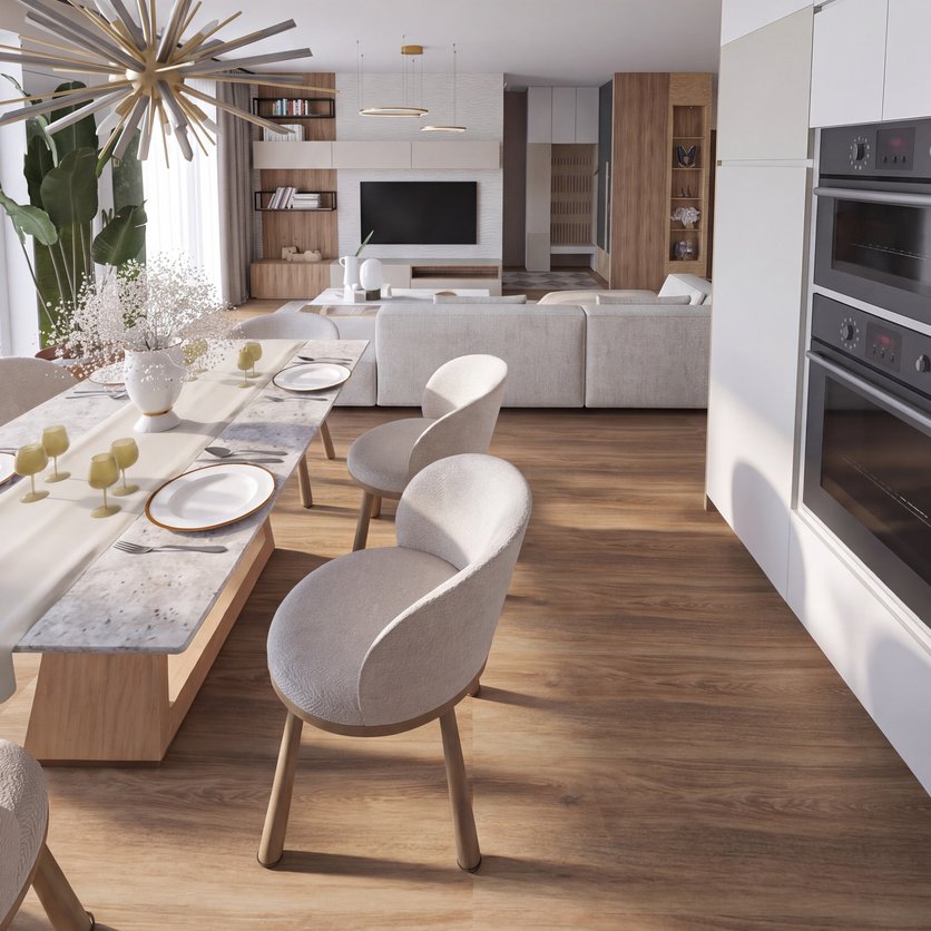 comedor estilo Mid-century