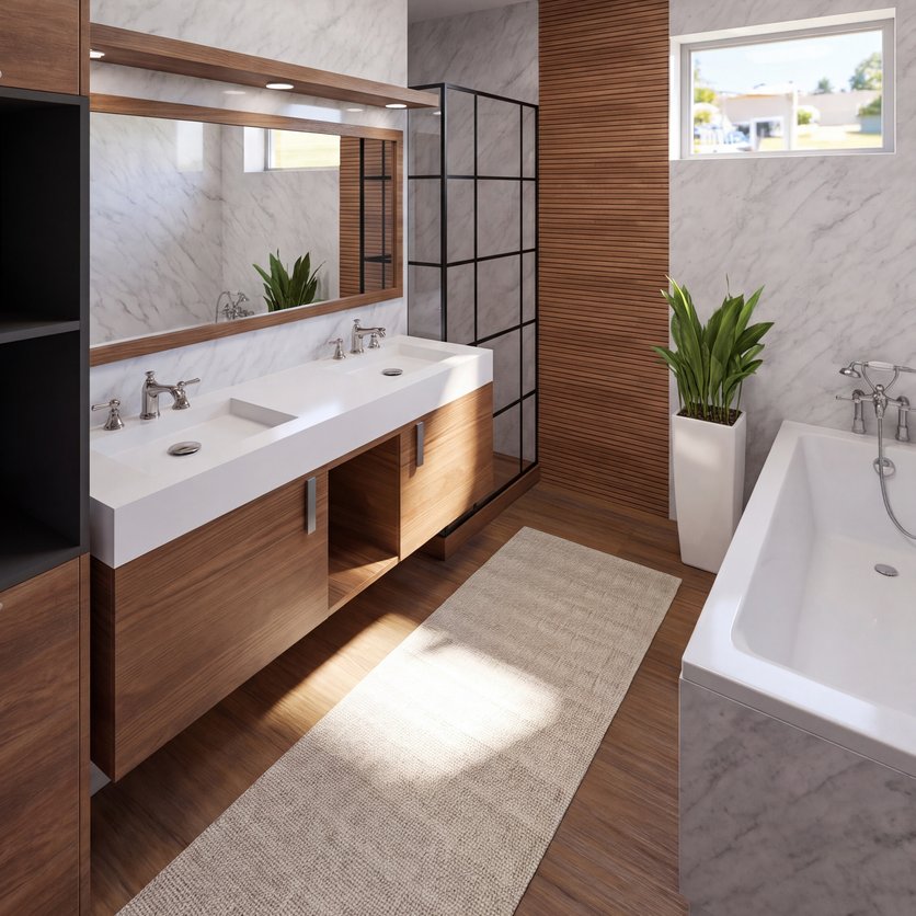 banheiro em estilo Contemporâneo