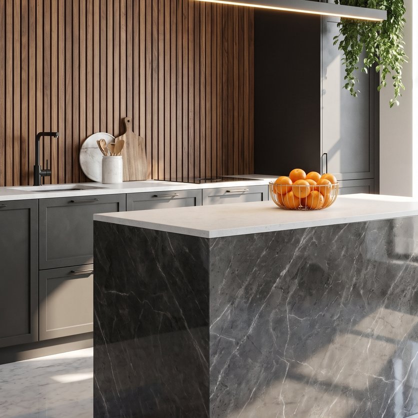 cocina estilo Mid-century