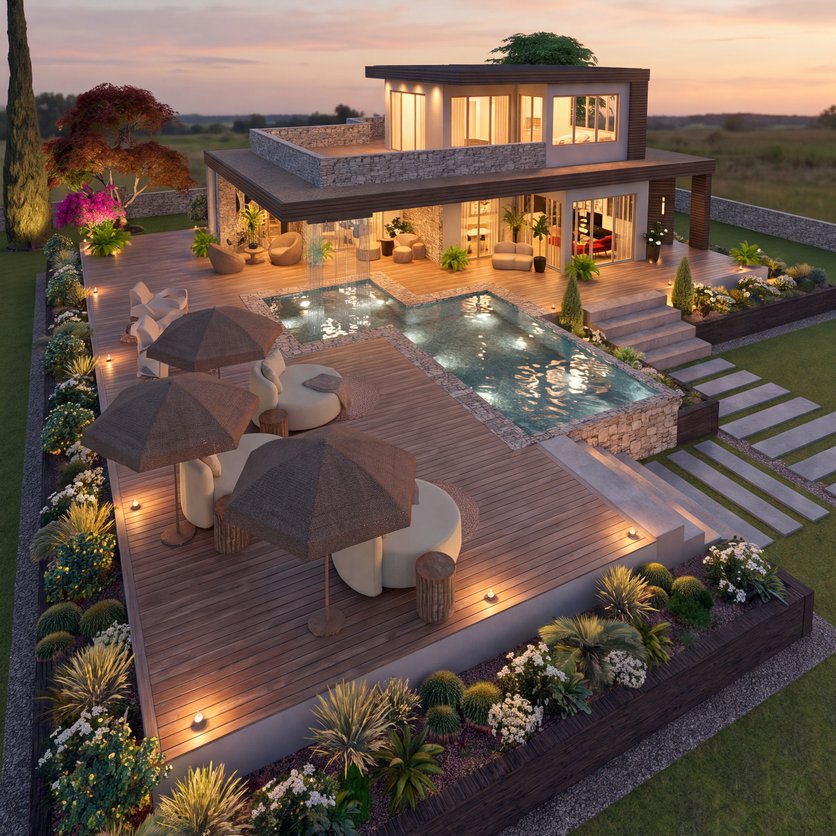 Modern outdoor space