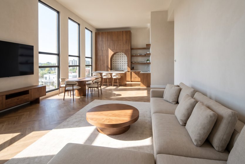 Wohnzimmer im Stil Mid-Century