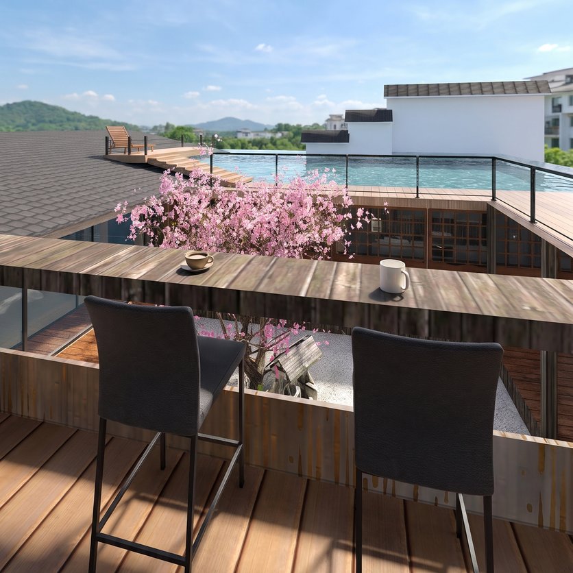 Modern outdoor space