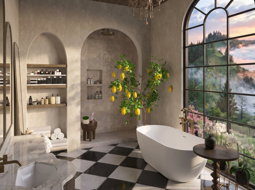Mediterranean bathroom