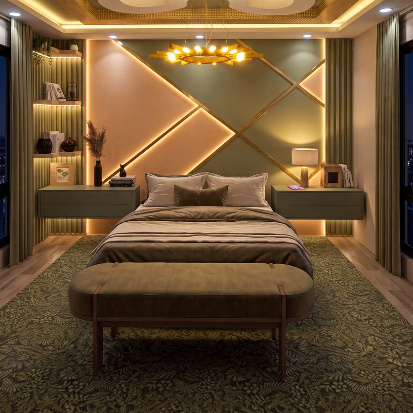 Mid-century bedroom