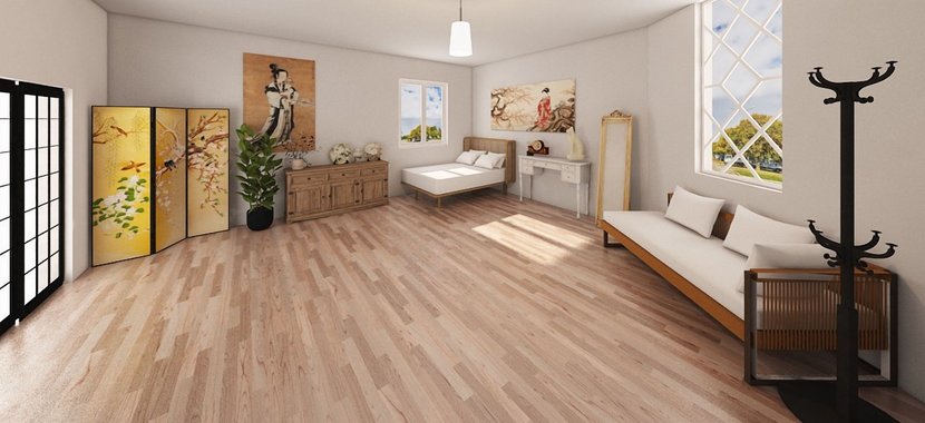 Asian bedroom