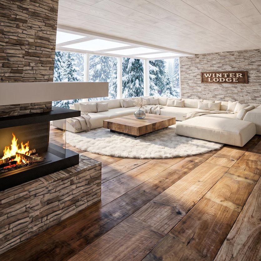 soggiorno in stile Farmhouse