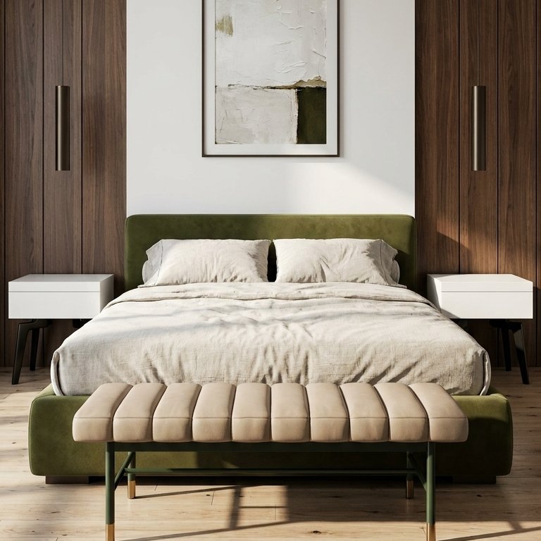 camera da letto in stile Mid-century