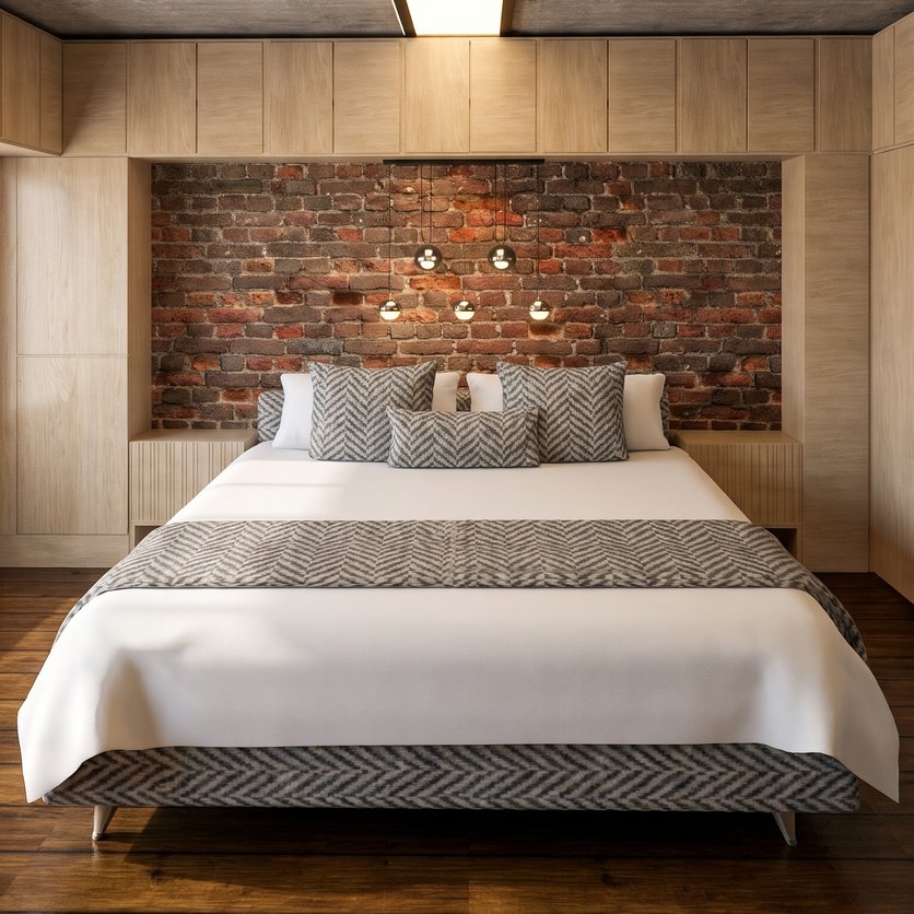 Schlafzimmer im Stil Mid-Century