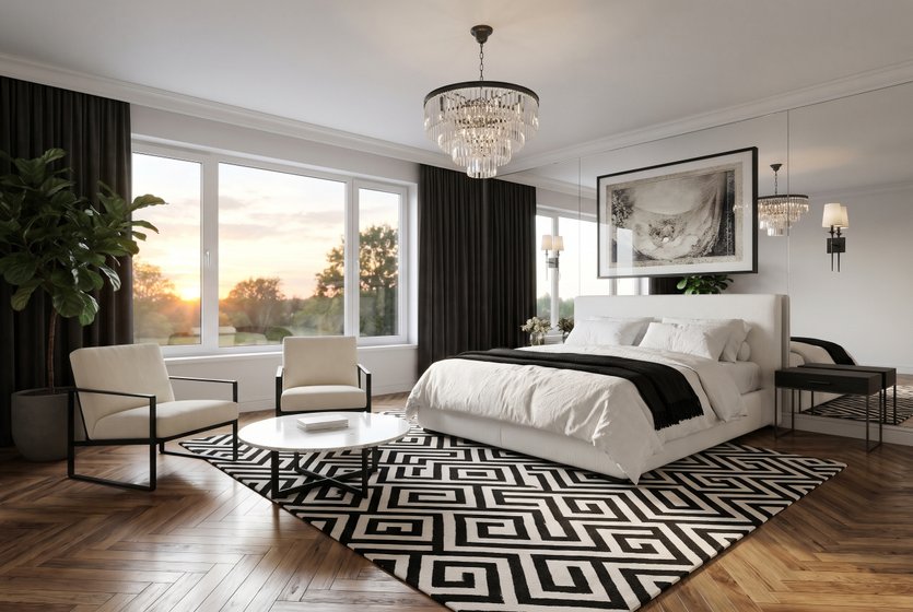 sypialnia — styl: Mid-century modern