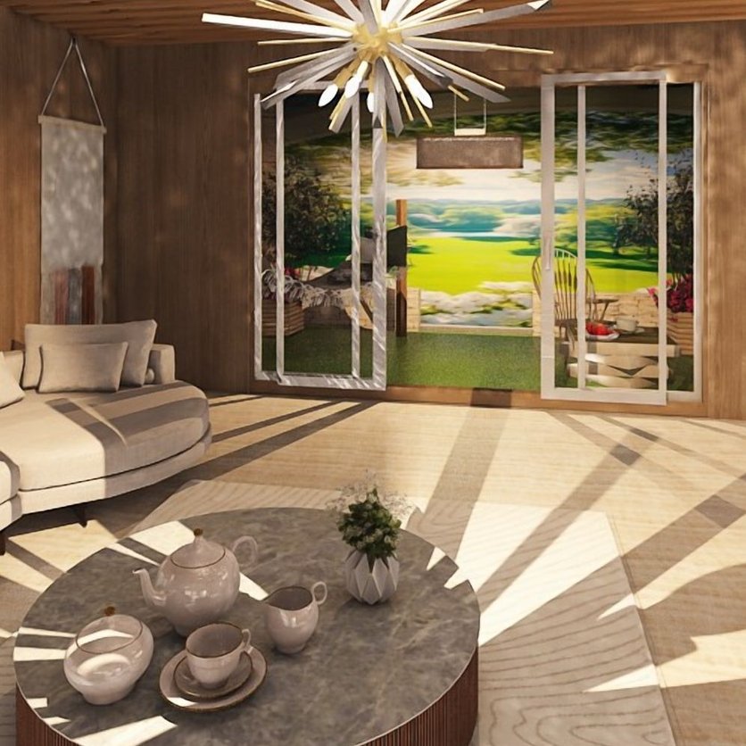 Mid-century living room