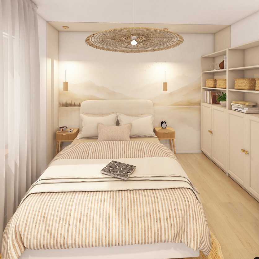 slaapkamer in Bohostijl