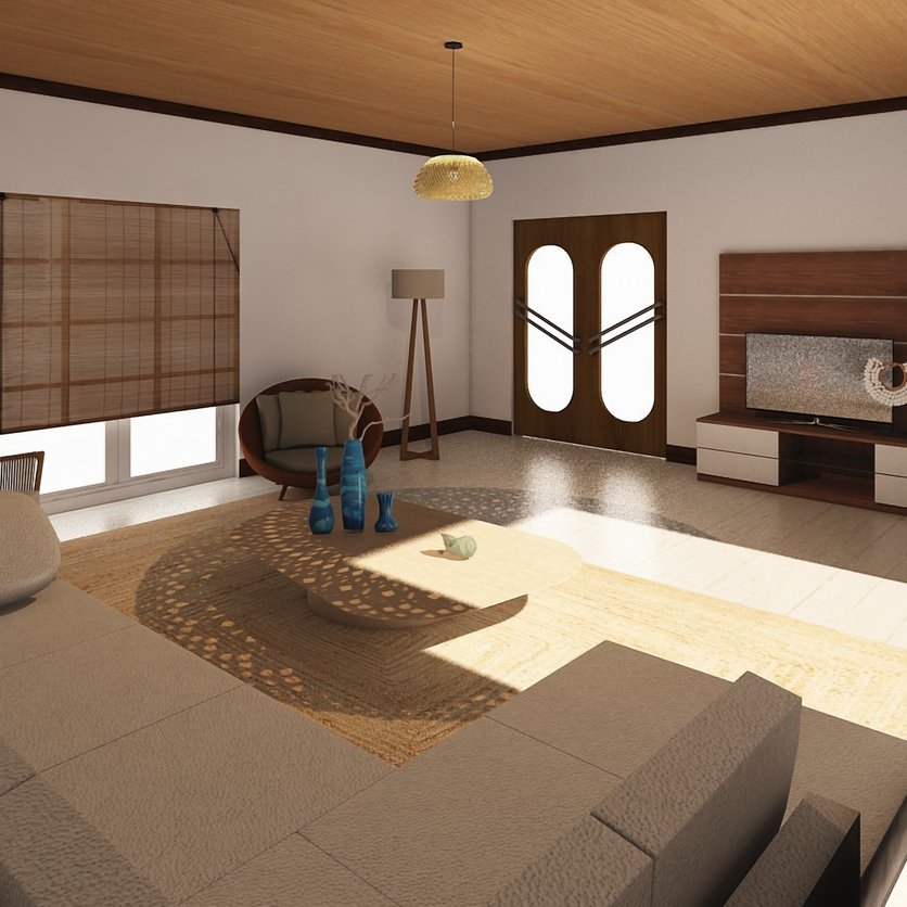 salon — styl: Mid-century modern