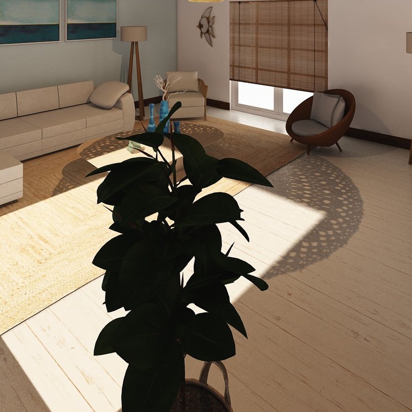 salon — styl: Mid-century modern