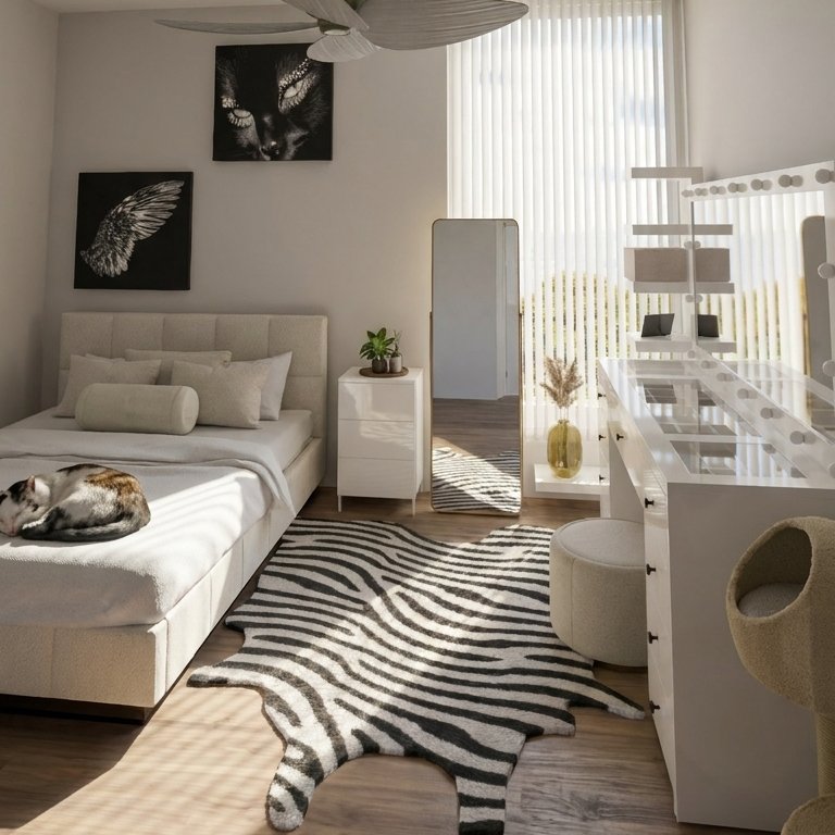 sypialnia — styl: Mid-century modern