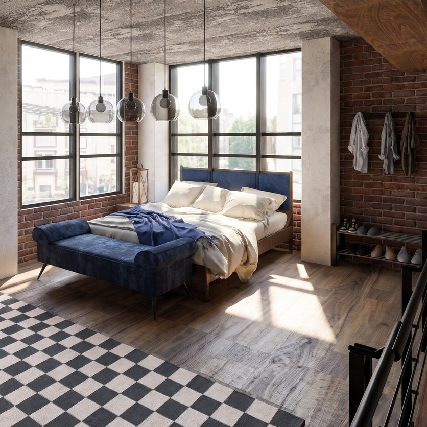 kamar tidur Industrial