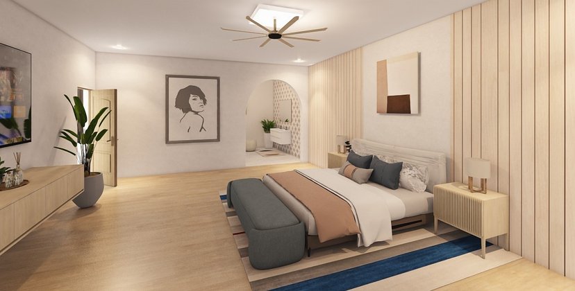 sypialnia — styl: Mid-century modern
