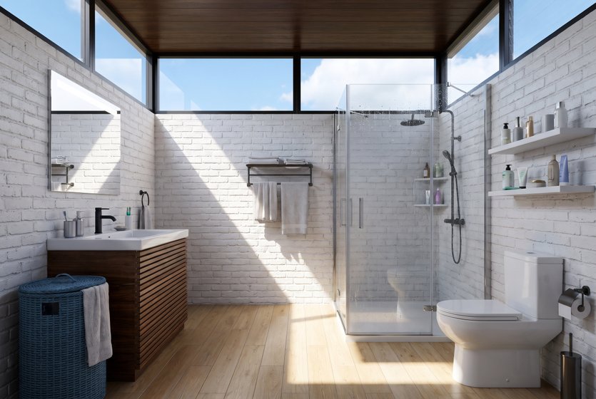 łazienka — styl: Mid-century modern