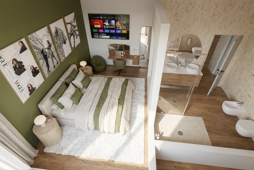 slaapkamer in Mid-centurystijl