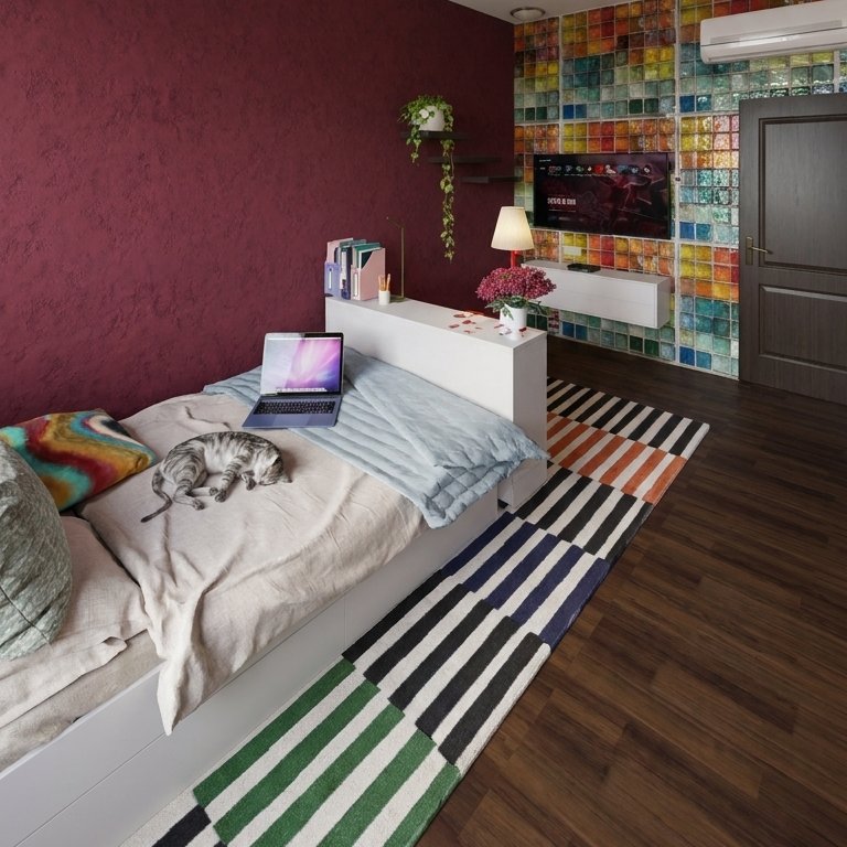 Eclectic bedroom
