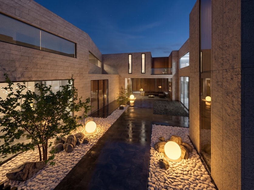 Modern outdoor space
