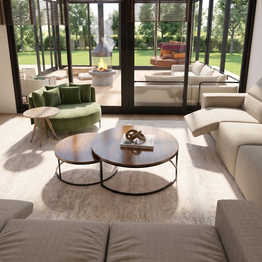 salon — styl: Mid-century modern