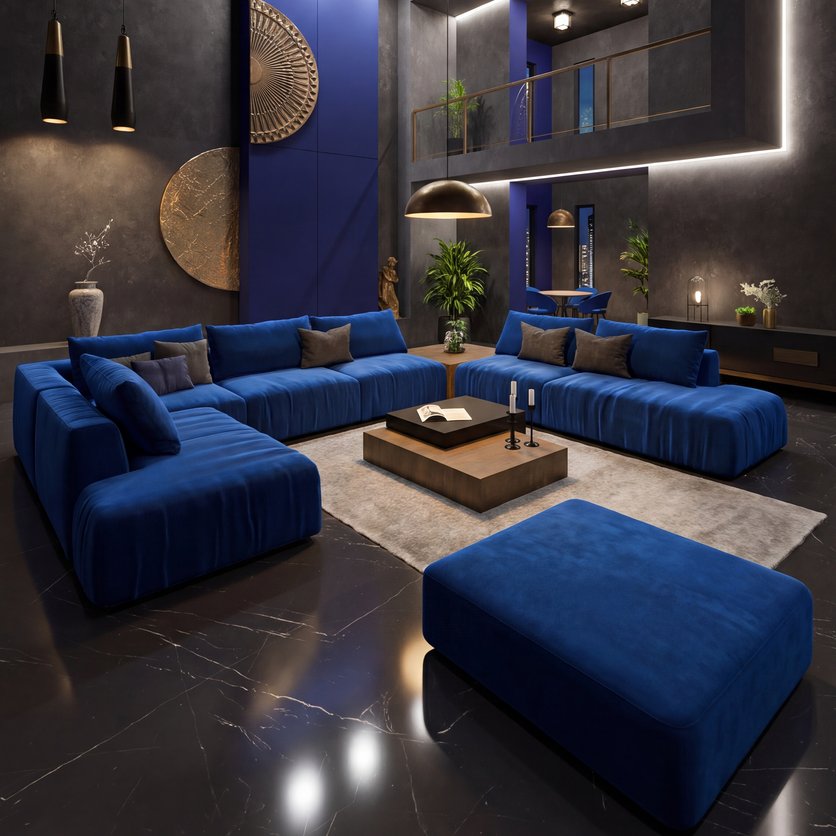 salon — styl: Mid-century modern