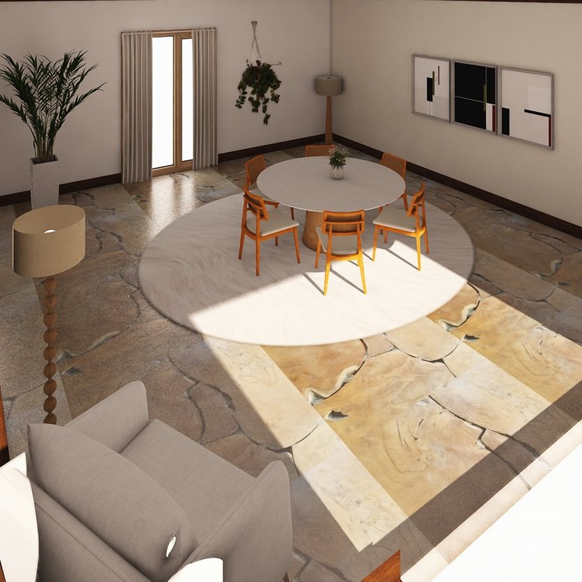 salon — styl: Mid-century modern
