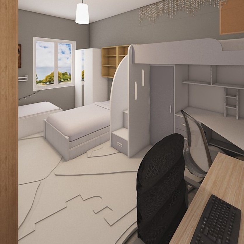 Mid-century bedroom