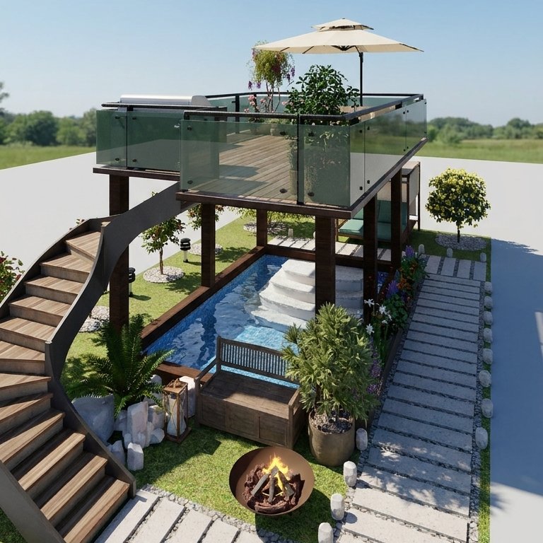 Modern outdoor space