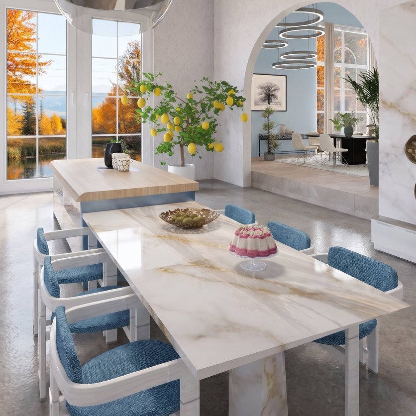 jadalnia — styl: Mid-century modern