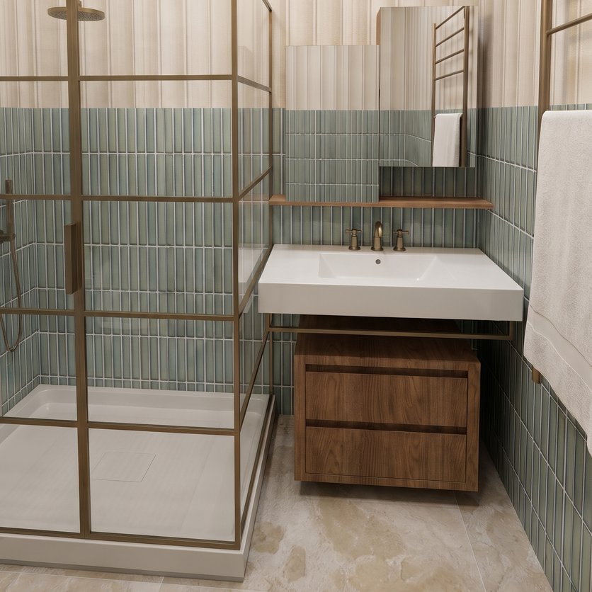 Mid-century bathroom