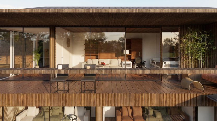 Mid-century outdoor space