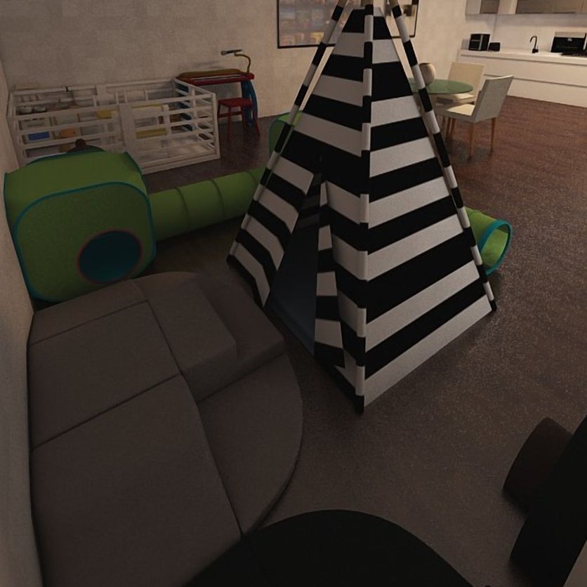 Mid-century living room