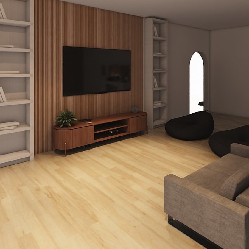 woonkamer in Mid-centurystijl