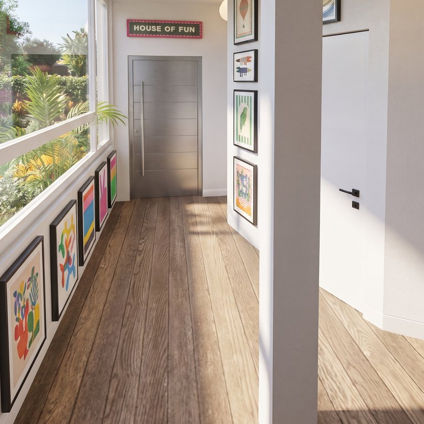 Mid-century hall